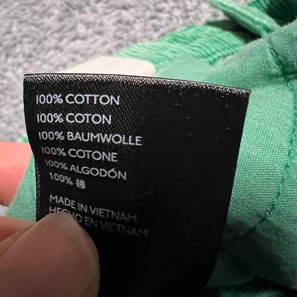 BDG Corduroy Pants Womens 27 (27x26.5) Green High Rise Wide Leg Cotton Cropped - Picture 7 of 11